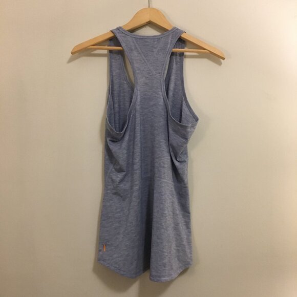 Lucy Grey Blue Heathered Racer Back Tank Top - Picture 2 of 13